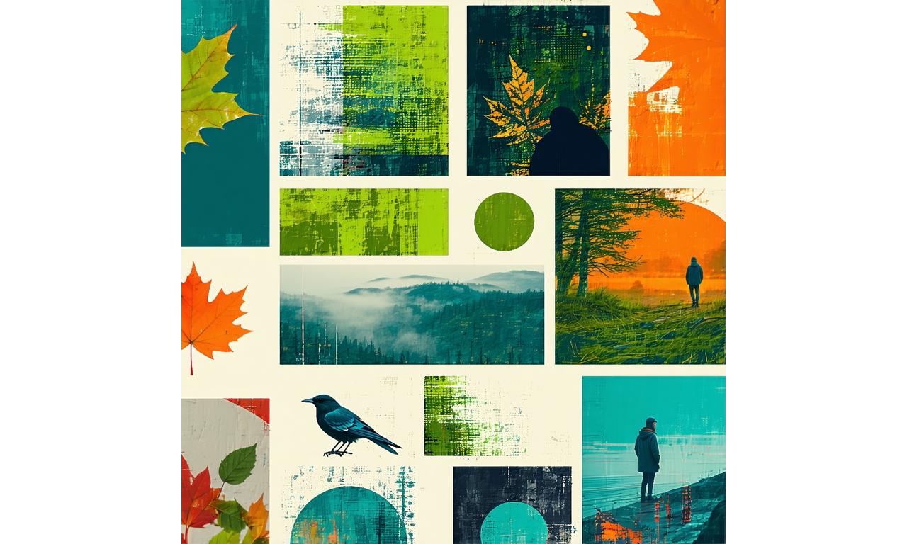 Dynamic collage showcasing ComicsLigula's recent design projects in vibrant Canadian contexts