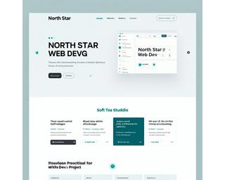 Thumbnail of project 'North Star Web Dev' featuring clean website design