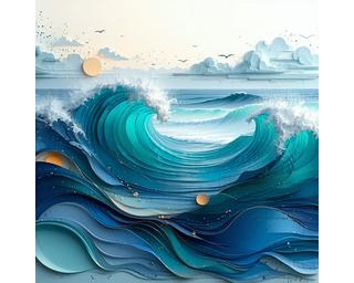 Thumbnail of project 'Coastline Digital' illustrating coastal themed digital designs